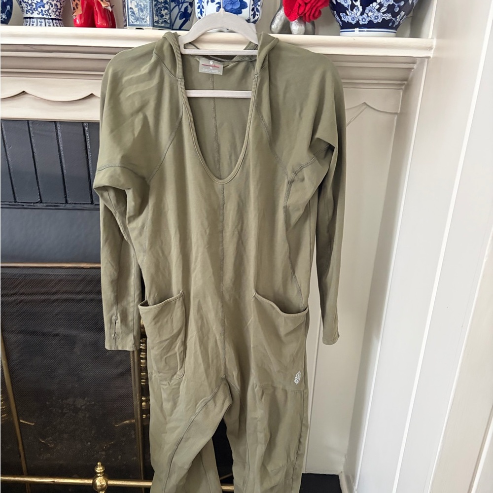 Free People Movement Hot Shot hooded onesie loden green